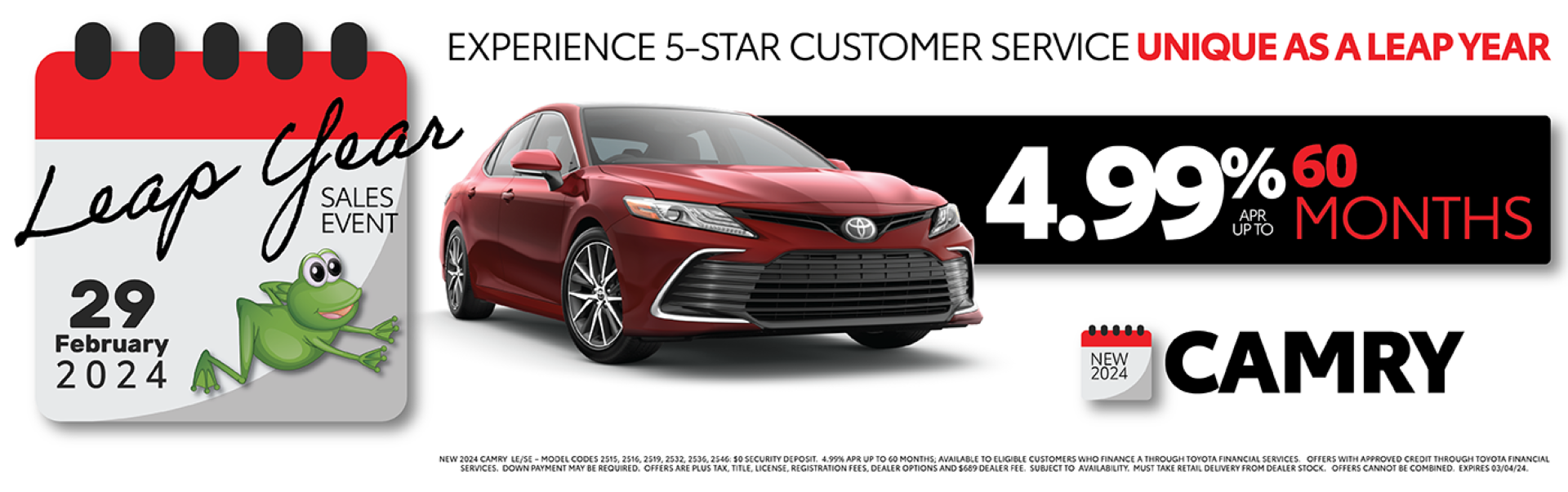 Toyota Camry Leap Year Sales Event
