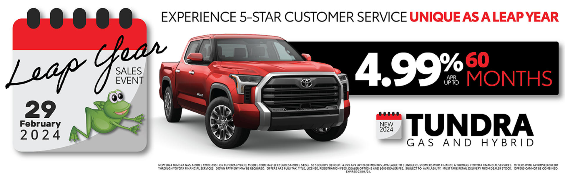 Toyota Tundra Leap Year Sales Event 
