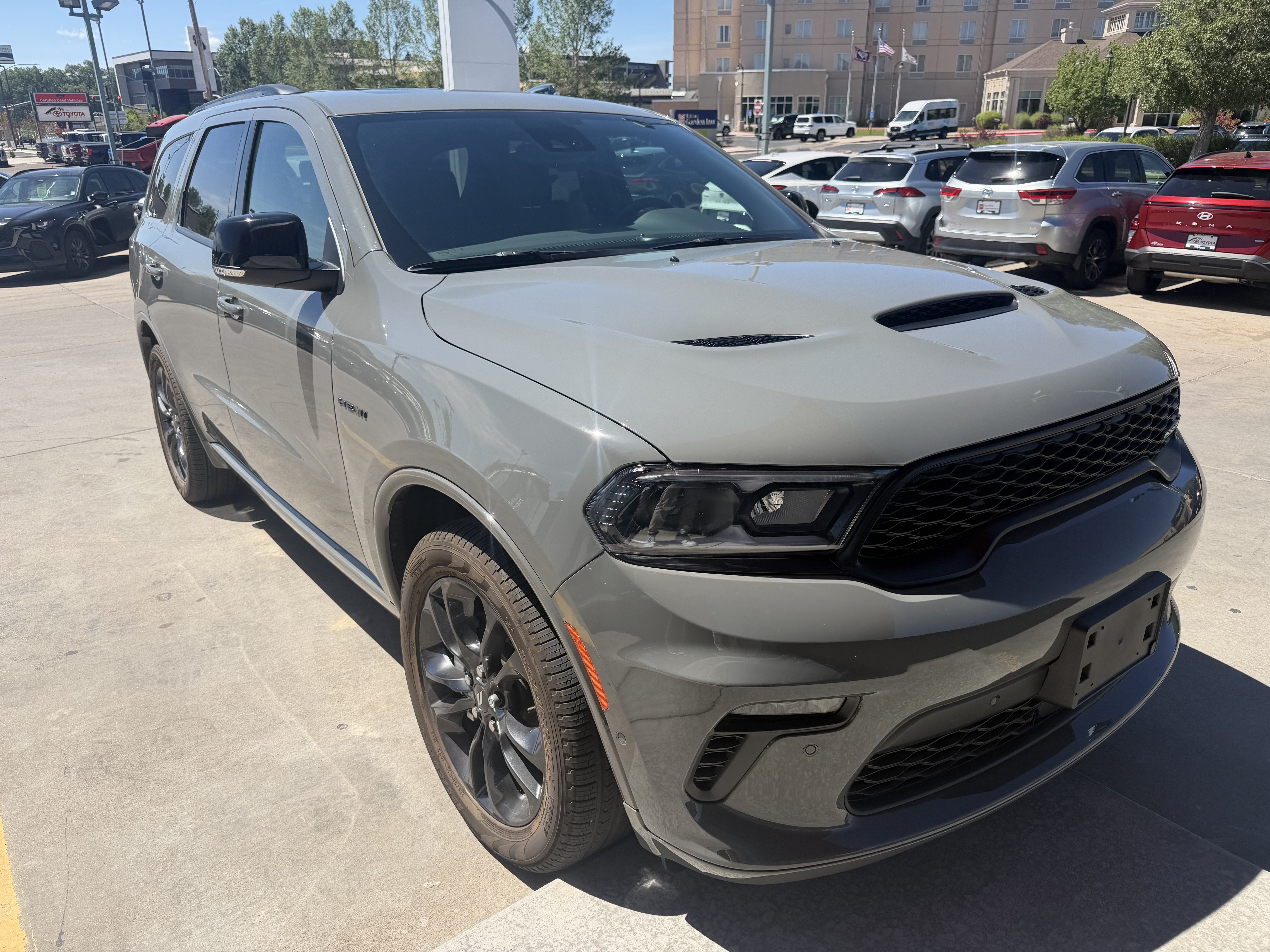 2023 Dodge Durango R/T Plus in Destroyer Gray Clearcoat — front three-quarter view