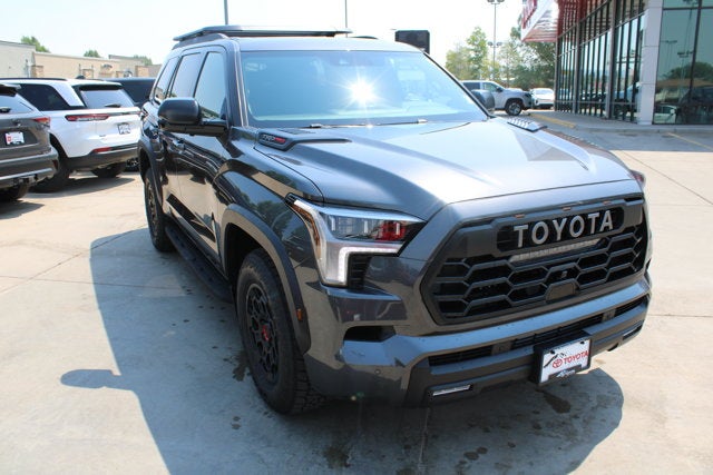 2026 Toyota Sequoia TRD Pro in Magnetic Gray Metallic — front three-quarter view