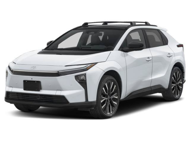 2026 Toyota bZ Limited in Wind Chill Pearl With Midnight Black Metallic Roof — front three-quarter view