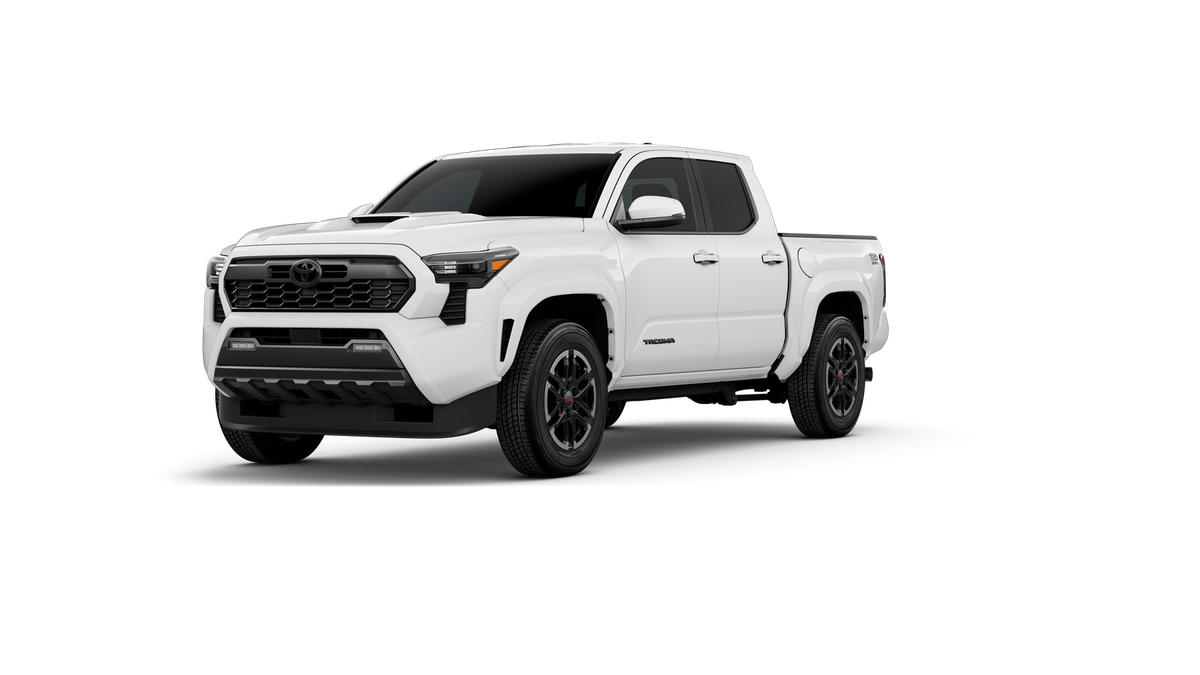 2026 Toyota Tacoma TRD Sport in Ice Cap — front three-quarter view